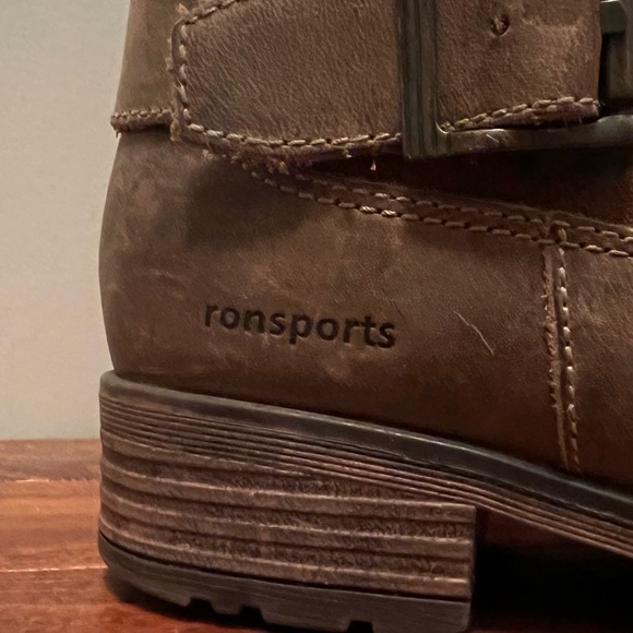 Leather Knee High Riding Style Boots - Picture 4 of 6